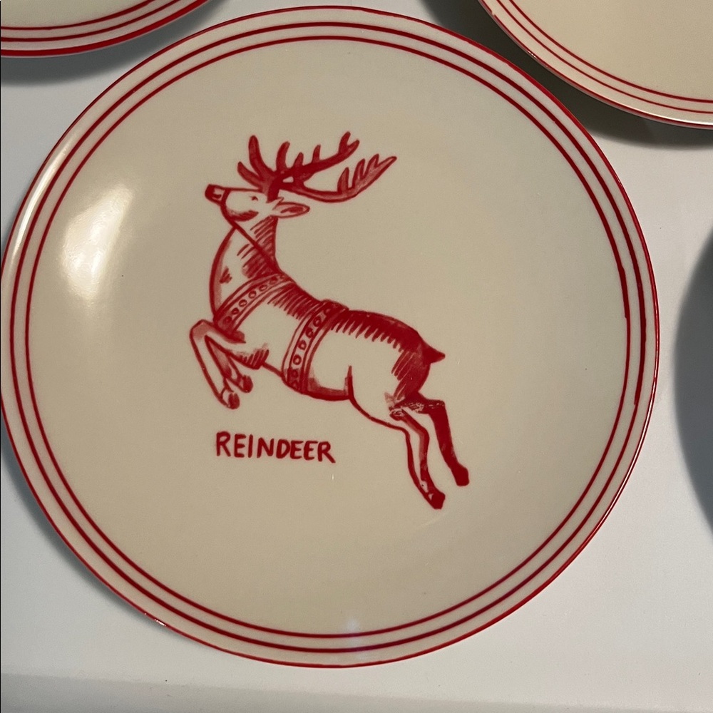 Set of 5 Molly Hatch holiday appetizer plates from Anthropologie - Picture 5 of 7